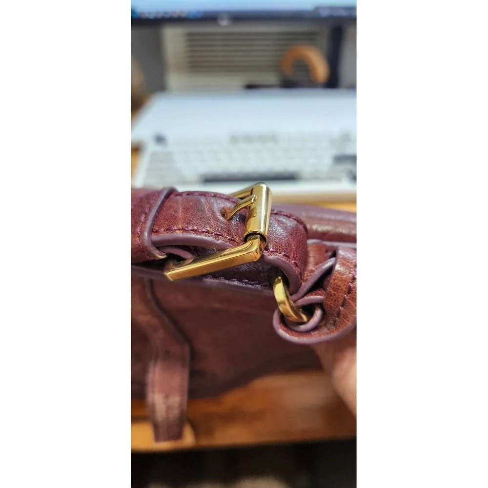 Early 2011 Tory Burch 797 Mini Burgundy crossbody shoulder bag Authenticated